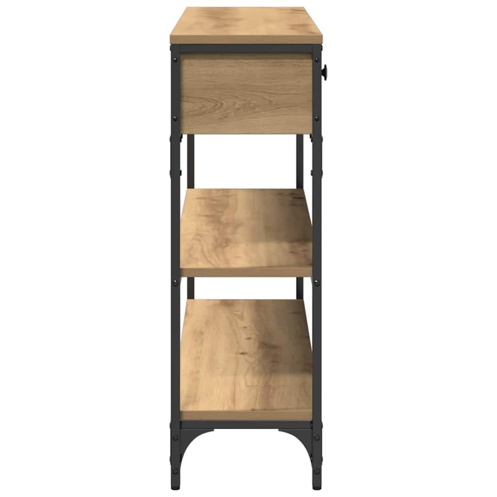 Konsollbord artisan eik 100 x 25 x 75 cm Ingeniørtre og metall