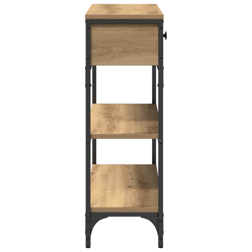 Konsollbord artisan eik 72,5 x 25 x 75 cm Ingeniørtre og metall