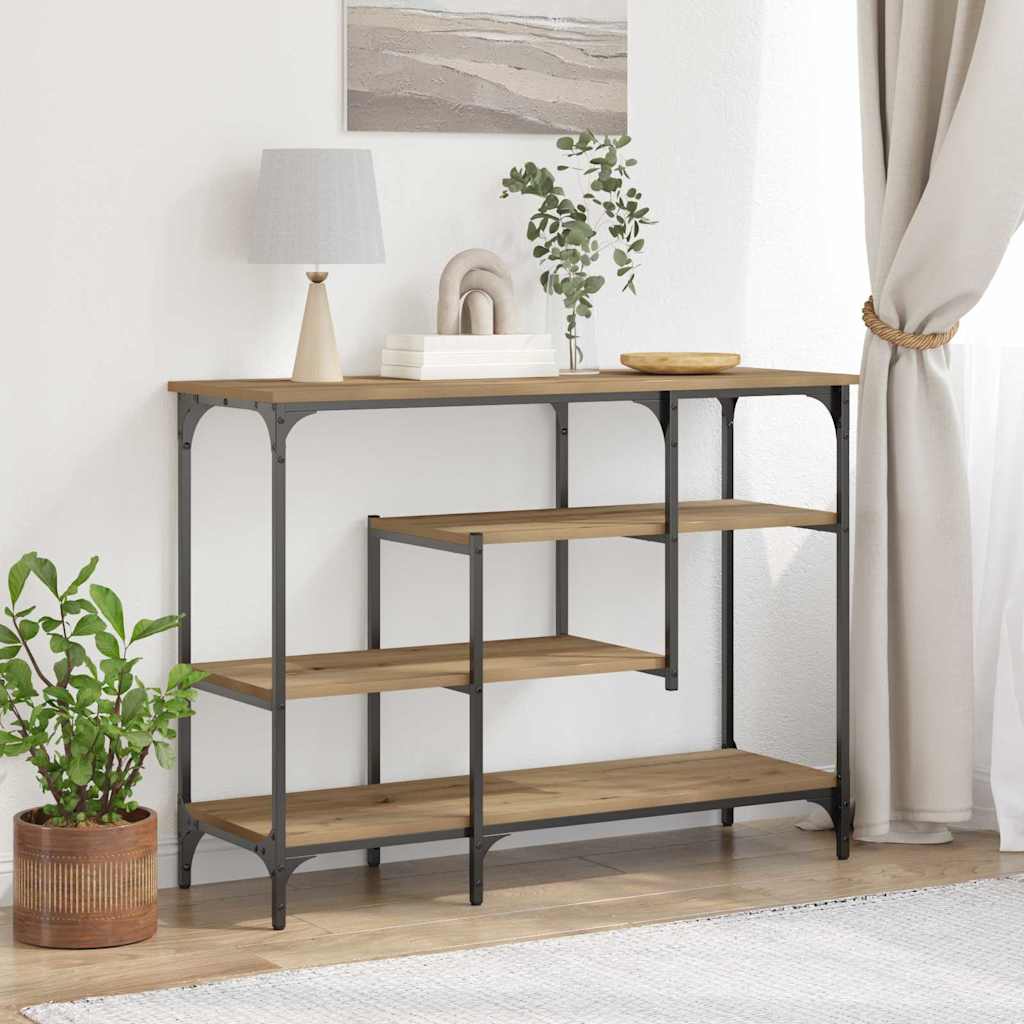 Konsollbord artisan eik 100 x 35 x 75 cm Ingeniørtre og metall