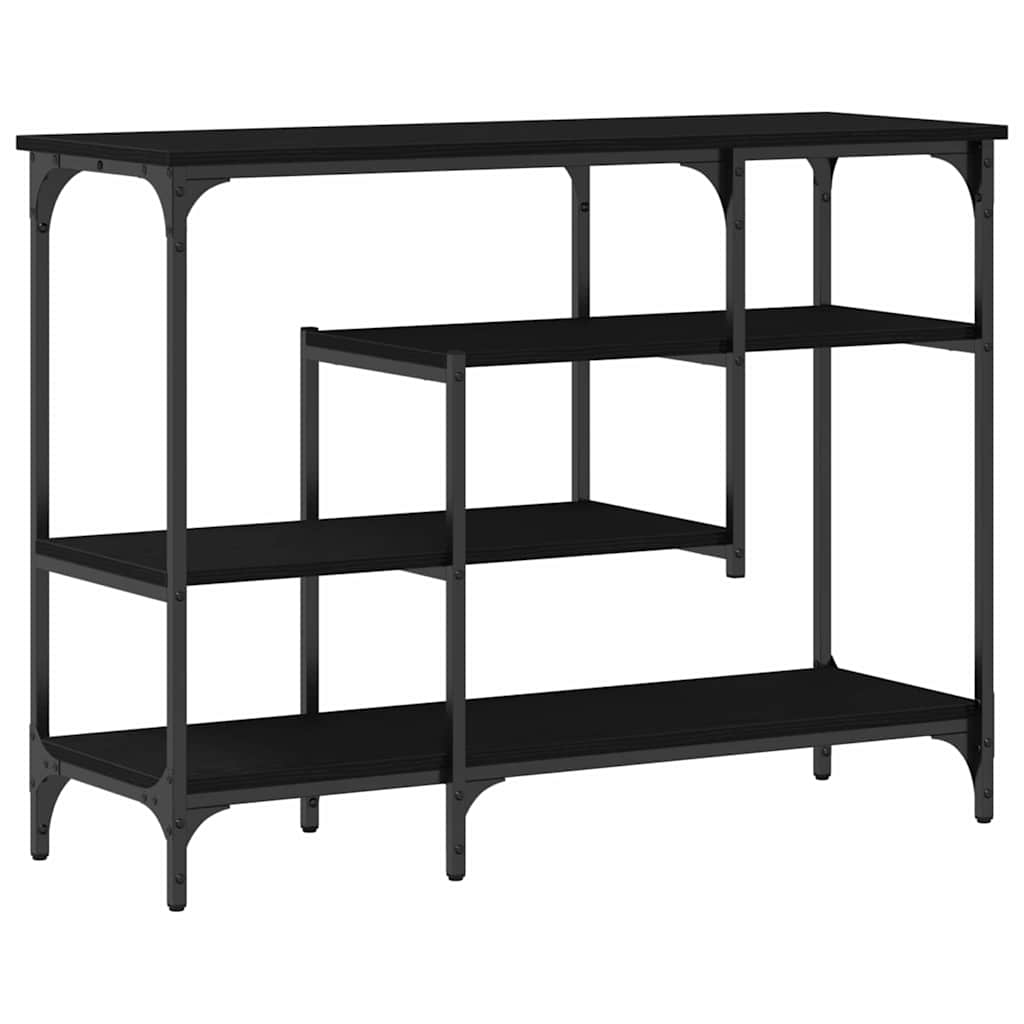 Konsollbord Svart eik 100 x 35 x 75 cm Ingeniørtre og metall