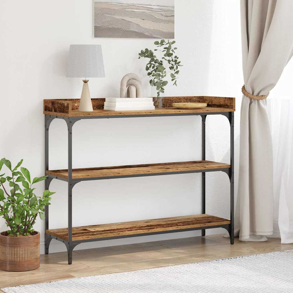 Konsollbord Gamle Tre 100x30x80 cm Ingeniørtre og Stål