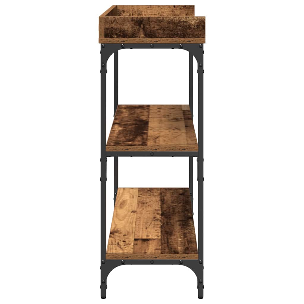 Konsollbord Gammelt tre 100 x 30 x 80 cm Ingeniørtre og metall