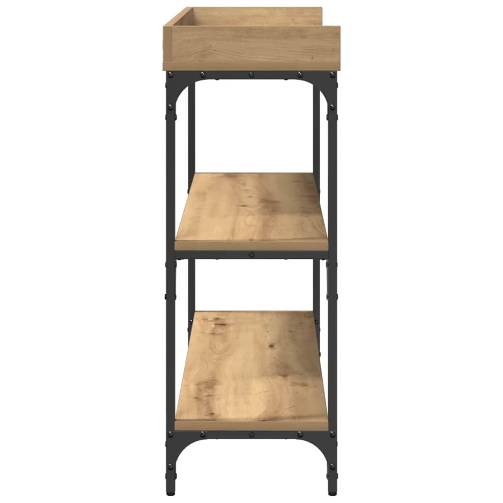 Konsollbord artisan eik 100 x 30 x 80 cm Ingeniørtre og metall