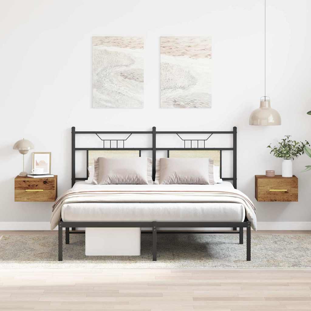 Nattbordskap 2 pcs Gammelt tre 35 x 35 x 20 cm Konstruert tre