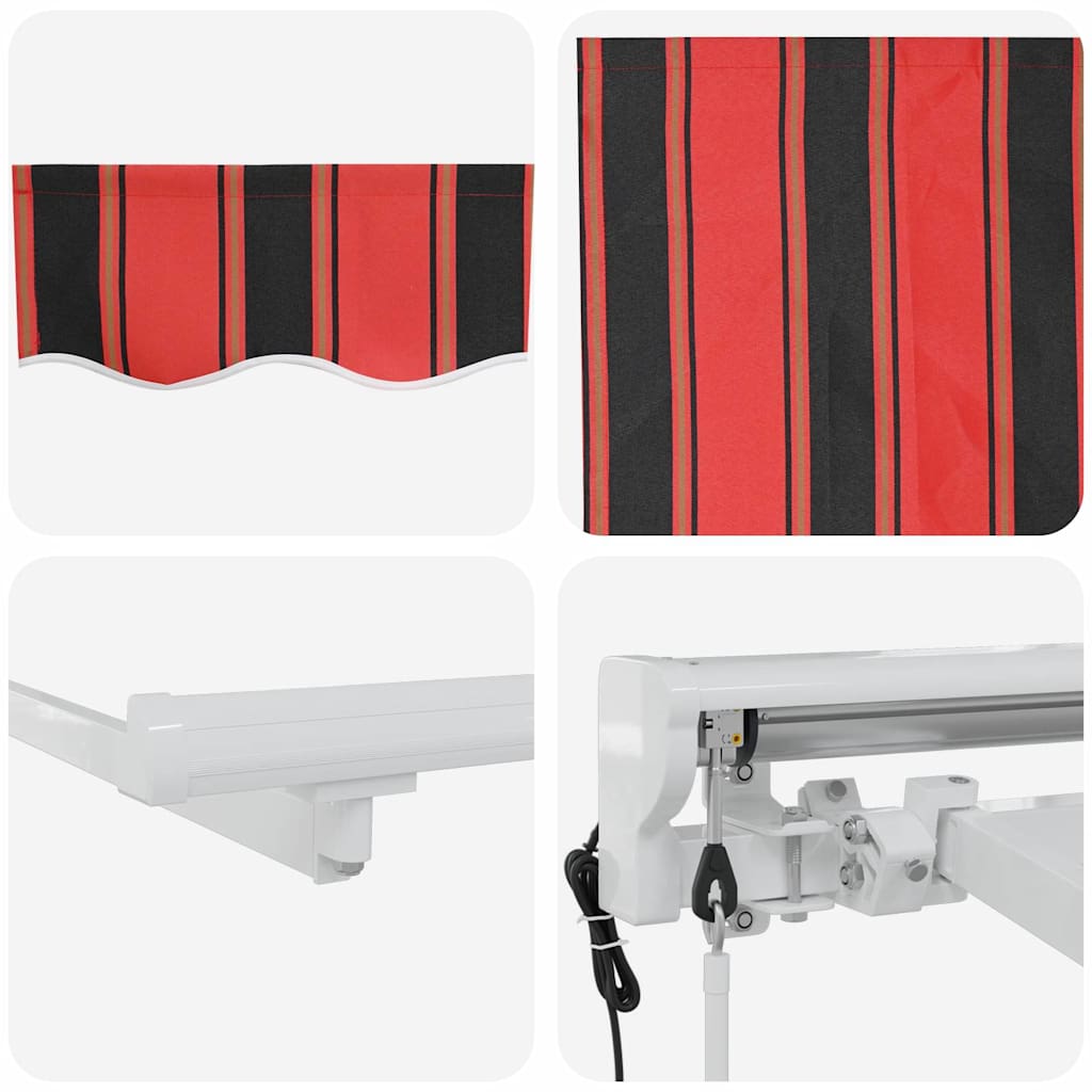 Innvendbar Markise Fargerik stripe 350x200 cm stoff