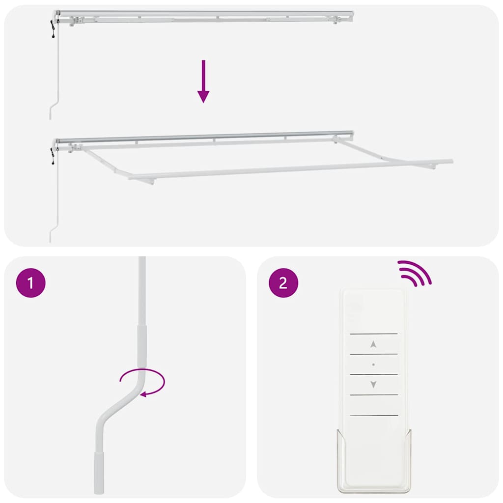 Innvendbar Markise Burgunder 400 x 200 cm