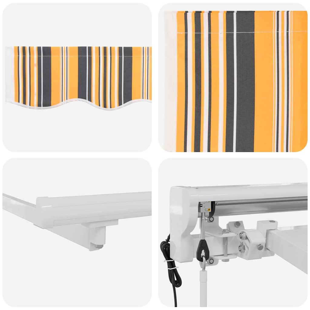 Innvendbar Markise Fargerik stripe 400x200 cm stoff