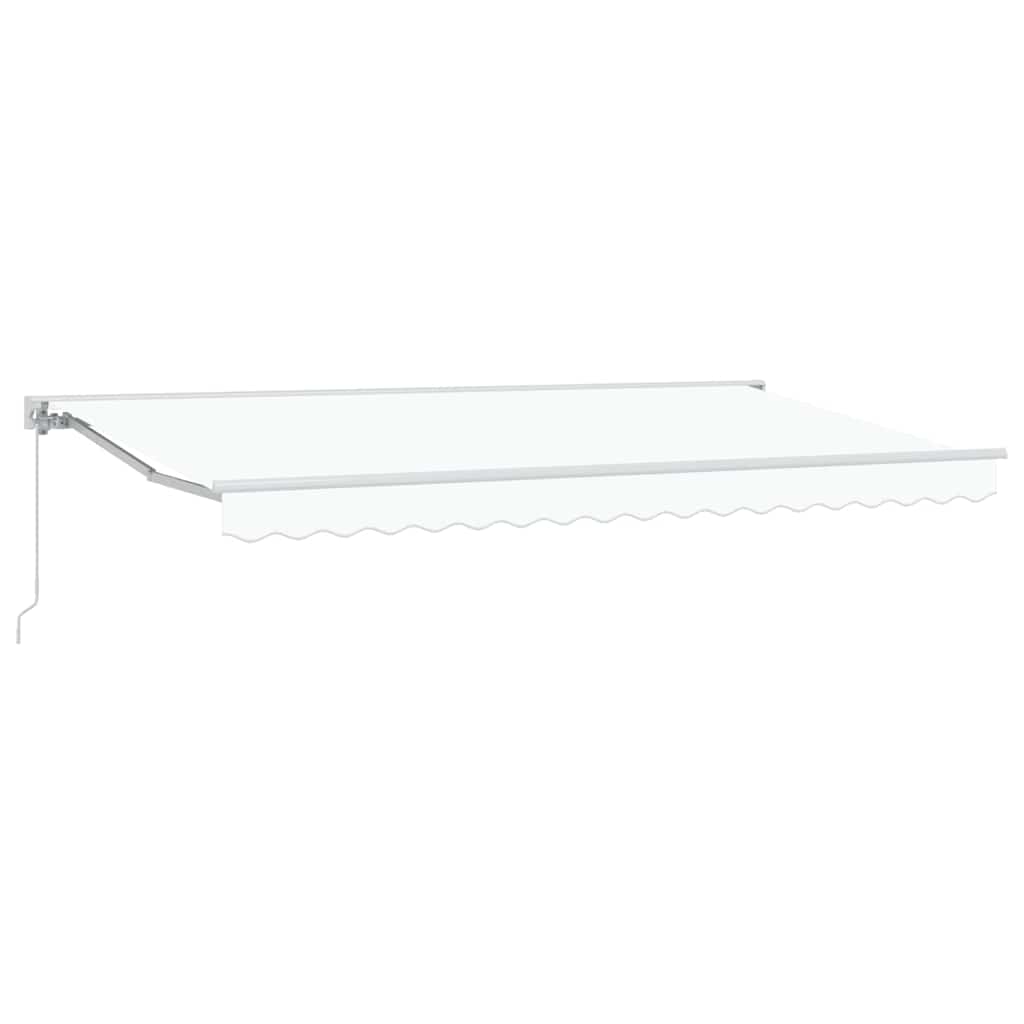 Innvendbar Markise Hvit 400x200 cm stoff