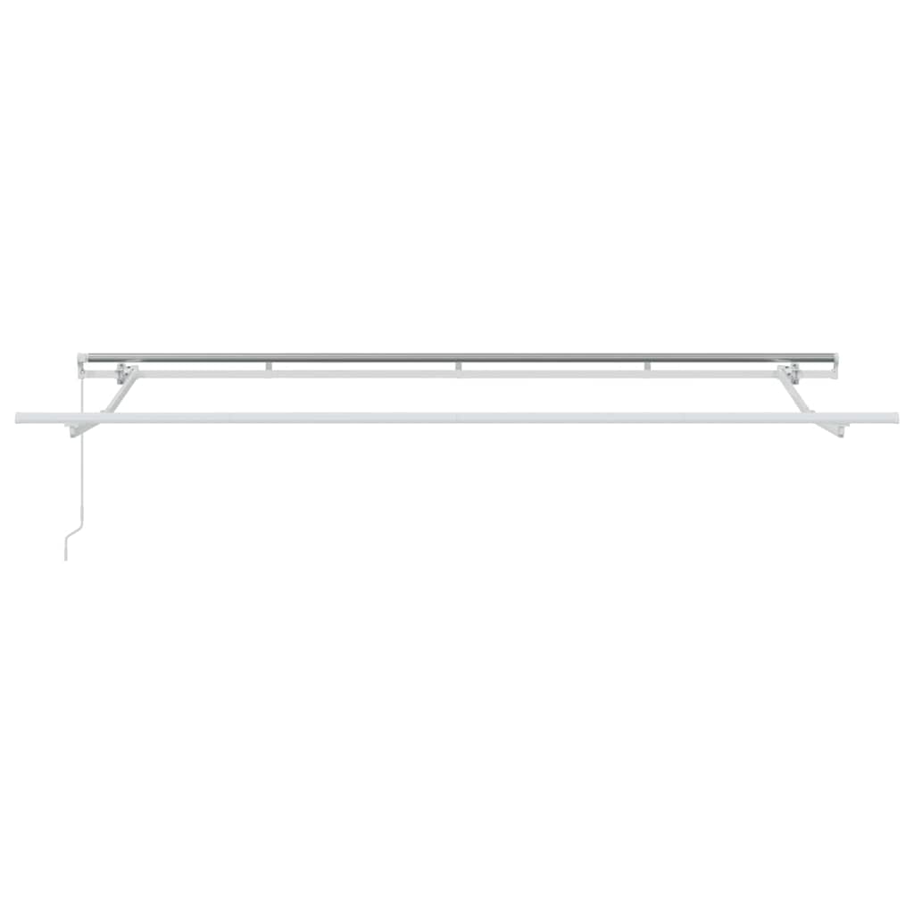 Innvendbar Markise Hvit 400 x 200 cm Polyester og aluminium