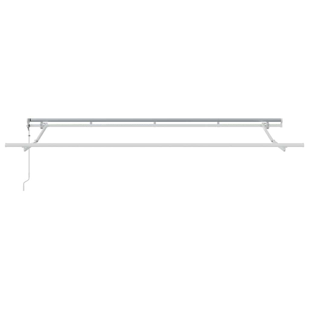 Innvendbar Markise Hvit 400 x 200 cm Polyester og aluminium