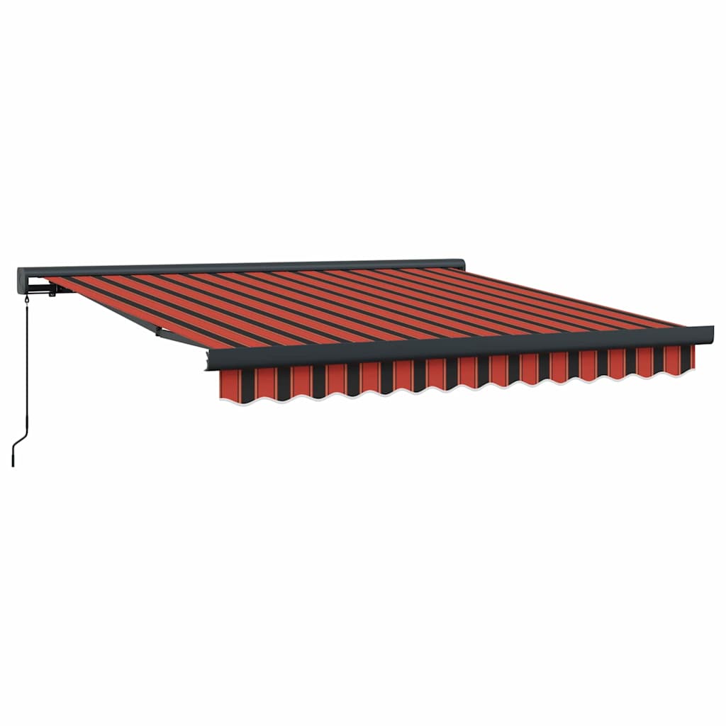 Innvendbar Markise Oransje og brun 300 x 250 cm Stoff, Metall