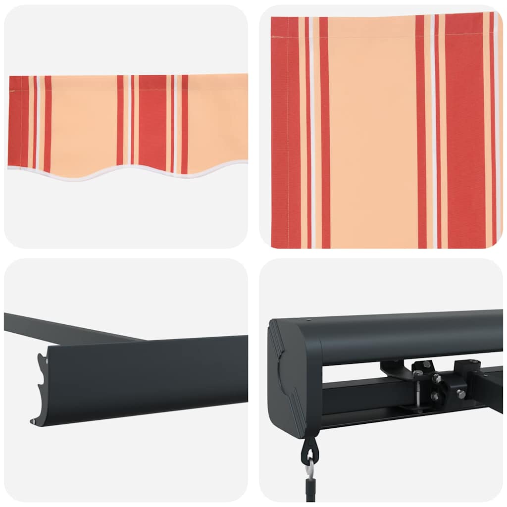 Innvendbar Markise Gul, Oransje 300 x 250 cm Stoff, Metall