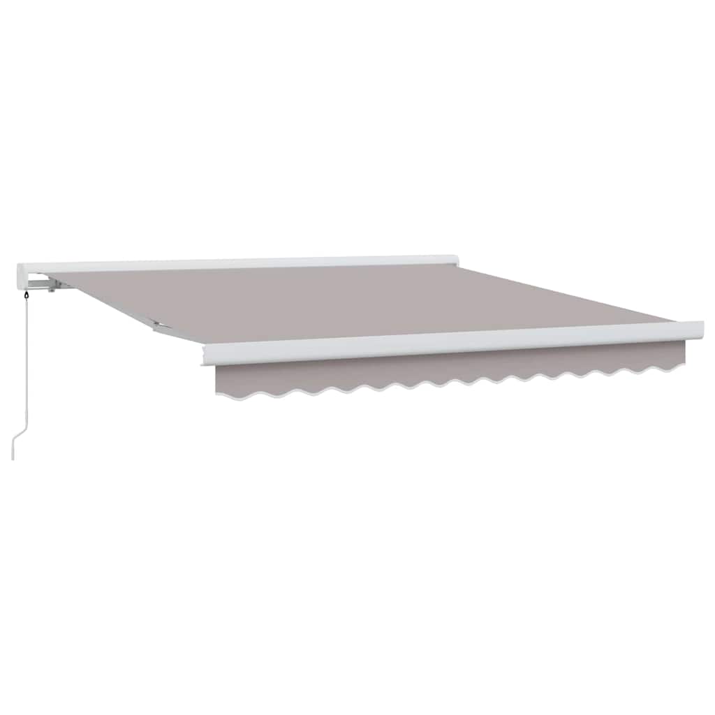 Innvendbar Markise Lysegrå 300 x 250 cm Stoff, Metall