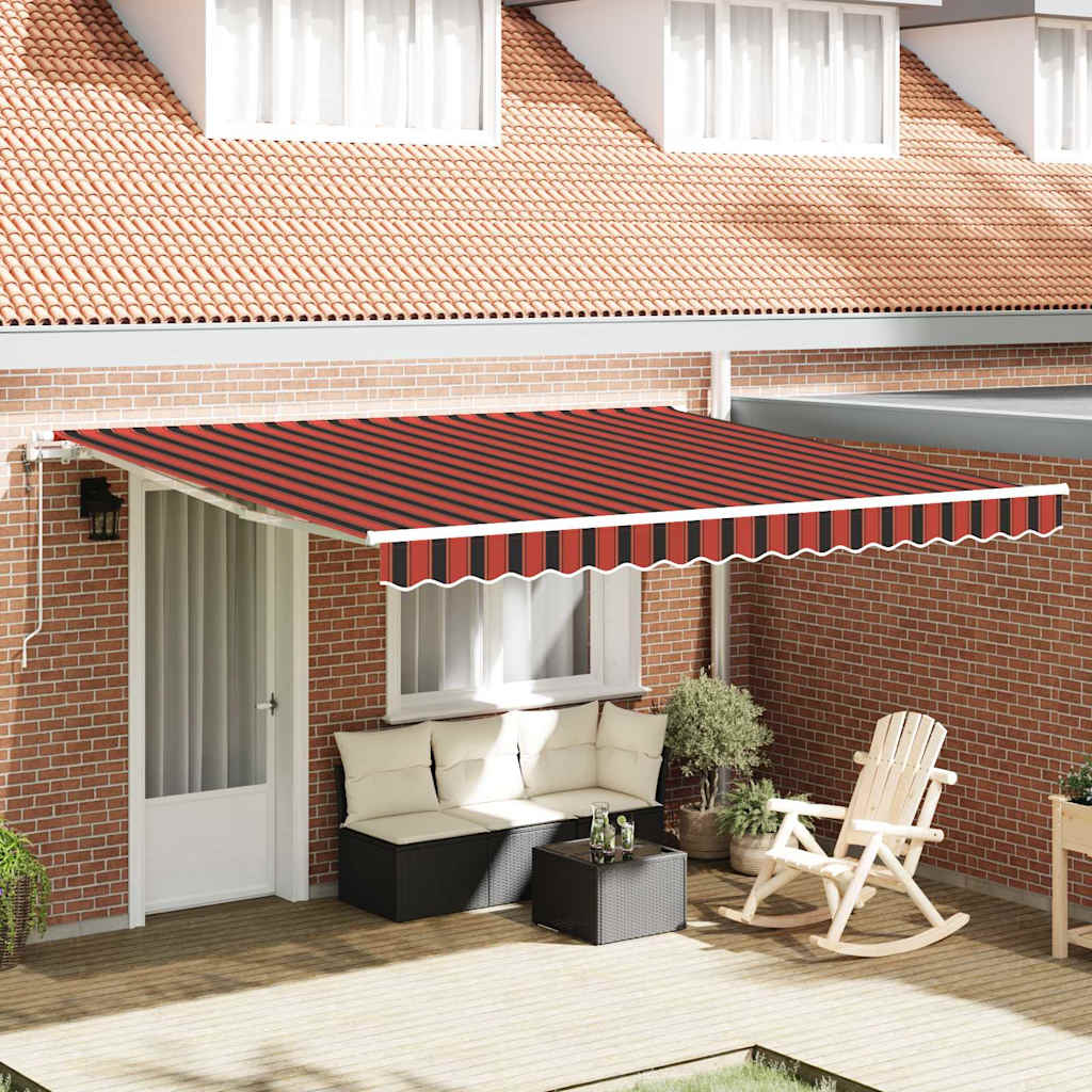 Innvendbar Markise Antrasitt 350 x 250 cm Stoff, Metall