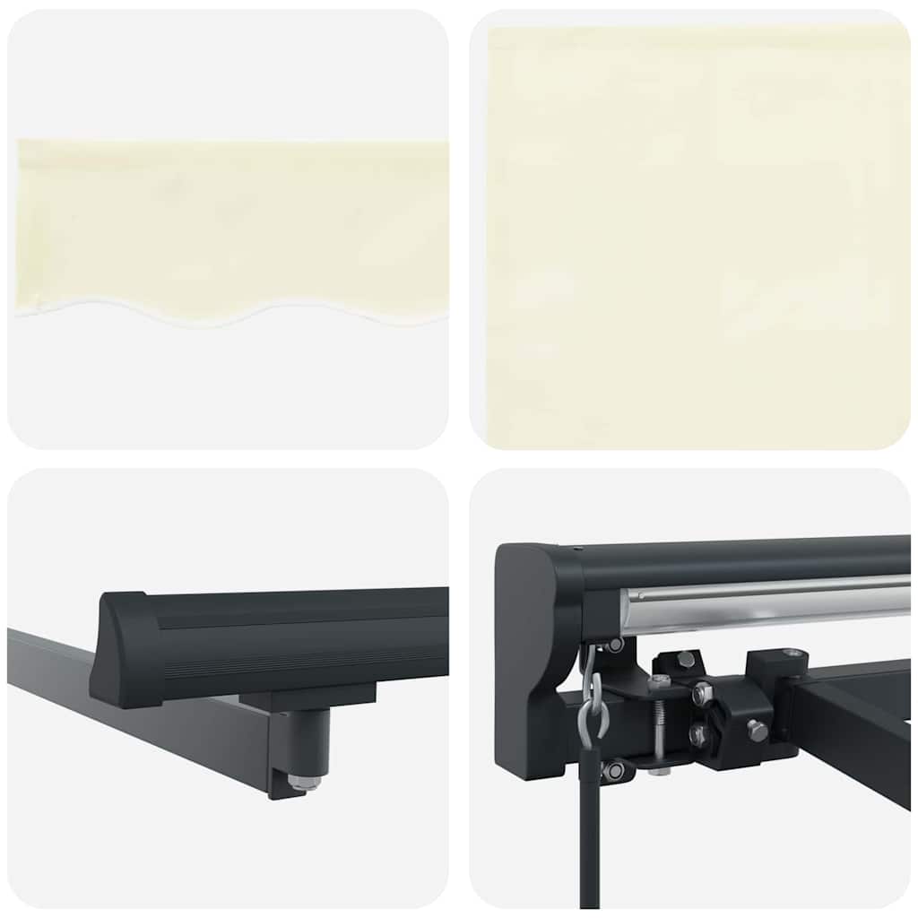 Innvendbar Markise Krem 400x300 cm stoff