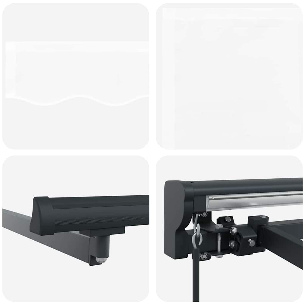 Innvendbar Markise Hvit 400x300 cm stoff