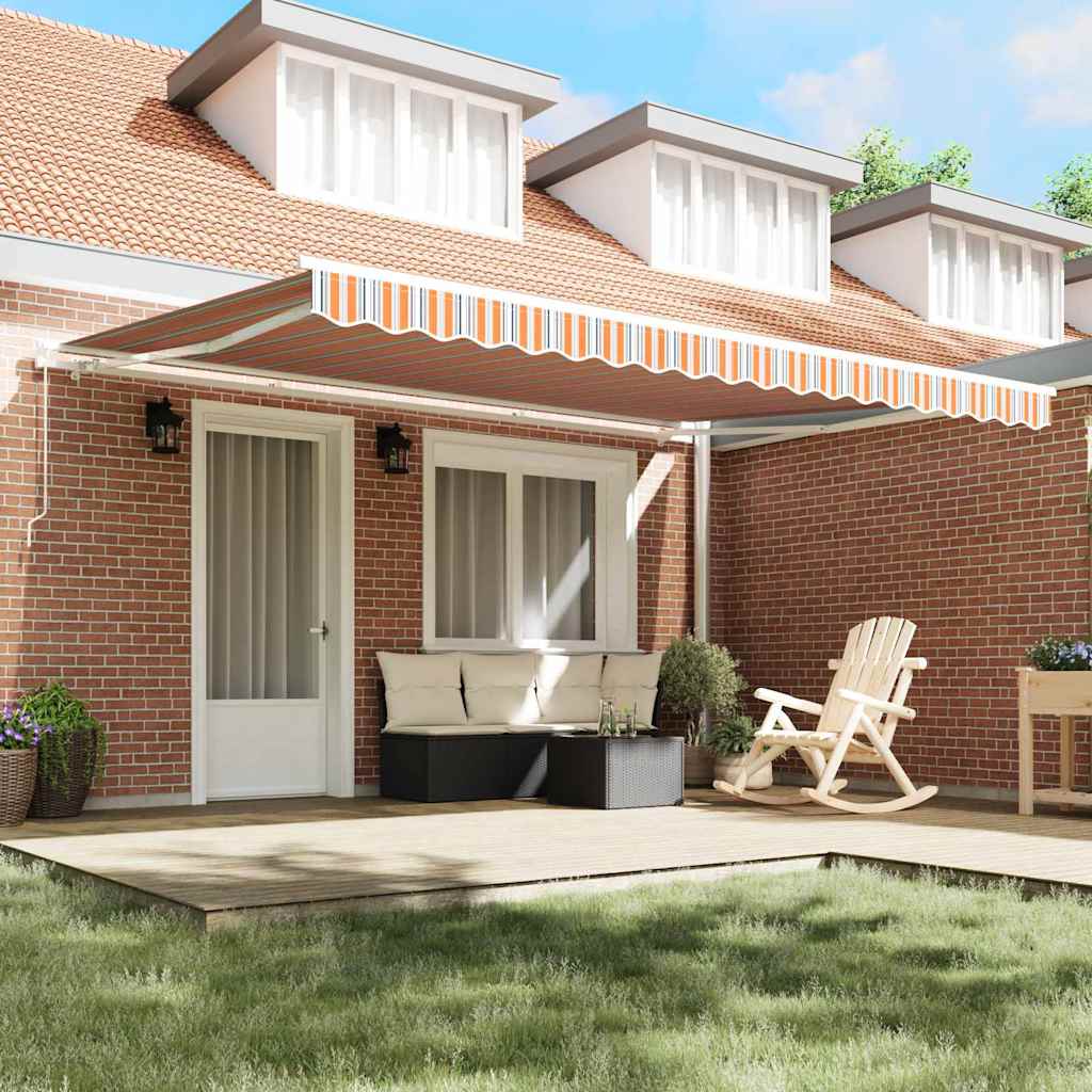 Innvendbar Markise Flerfarget 450 × 300 cm Polyester og Metall