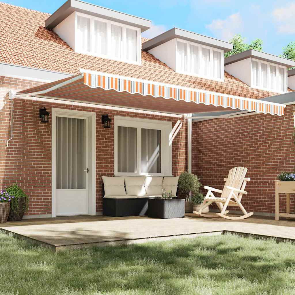 Innvendbar Markise Flerfarget 450 × 300 cm Polyester og Metall