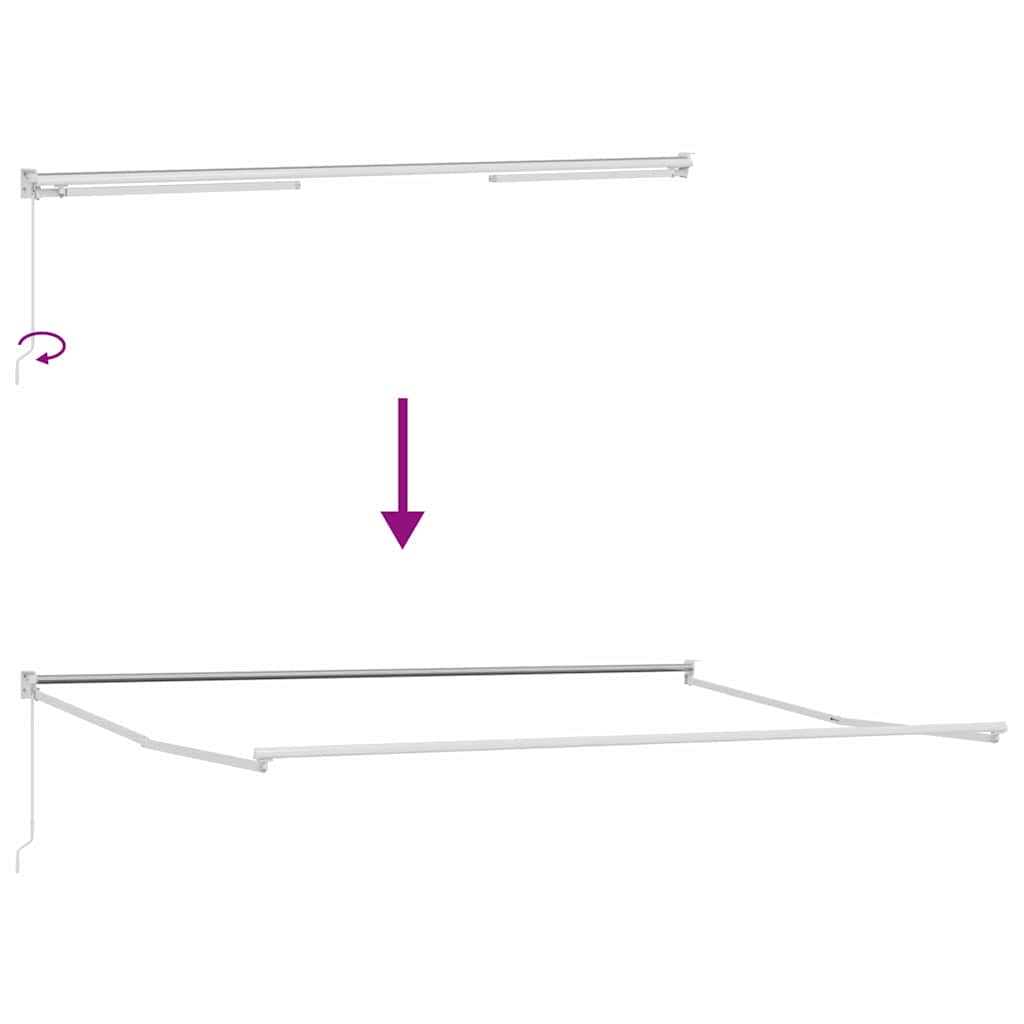 Innvendbar Markise Flerfarget 450 × 300 cm Polyester og Metall