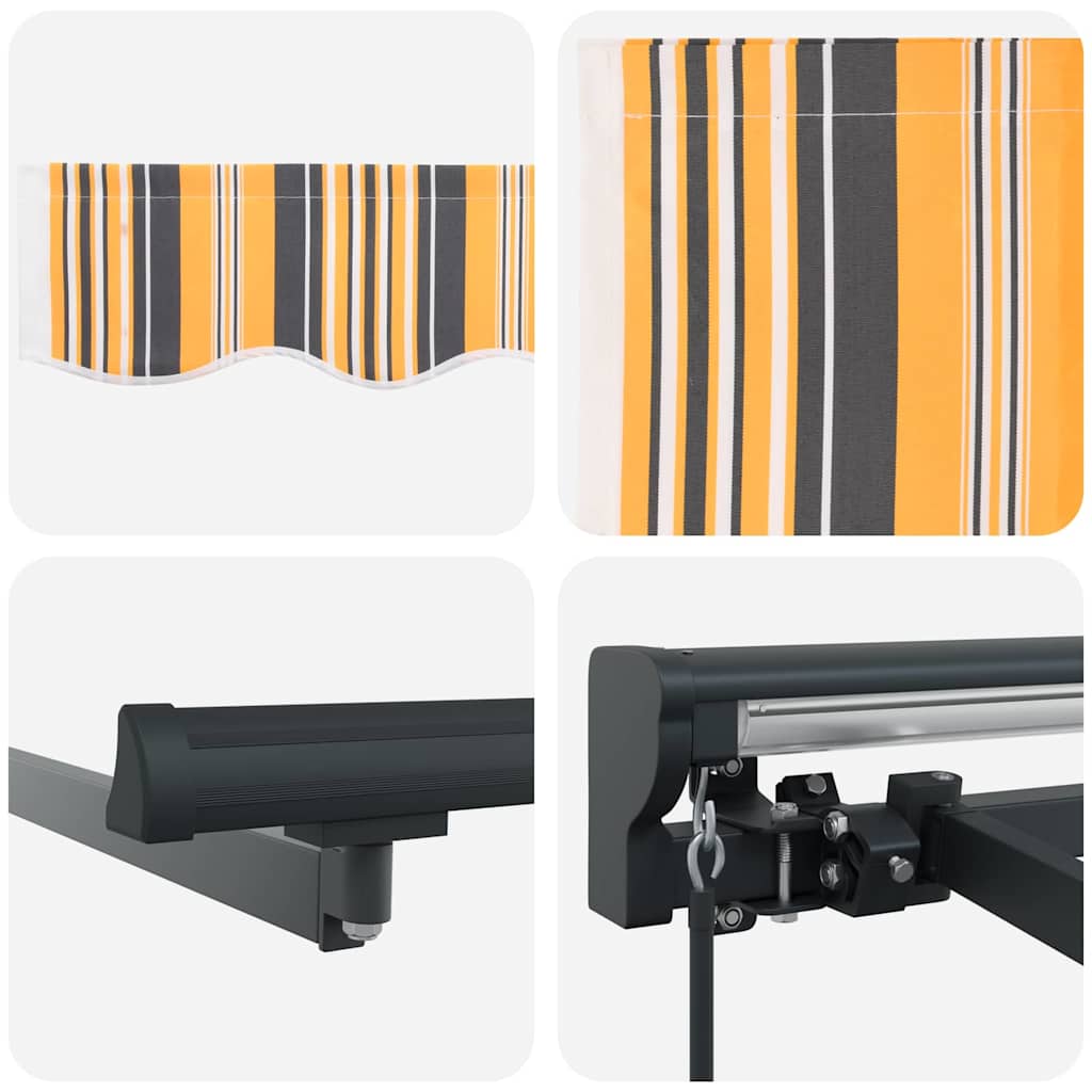 Innvendbar Markise Fargerik stripe 450x300 cm stoff