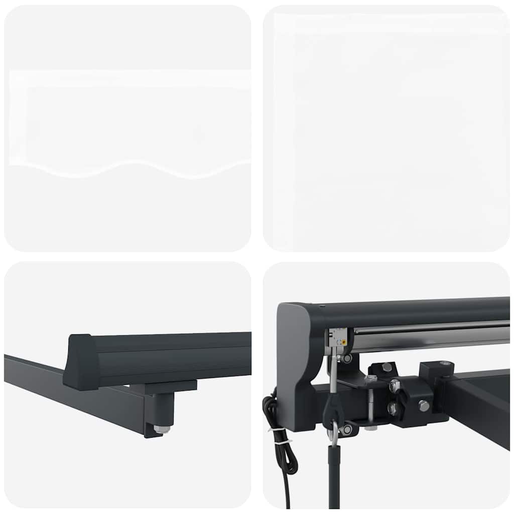 Innvendbar Markise Hvit 450x300 cm stoff