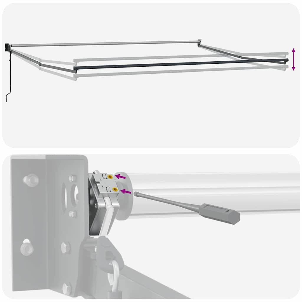 Automatisk Utrekkbar Markise i Oransje og Brun, 500 x 300 cm