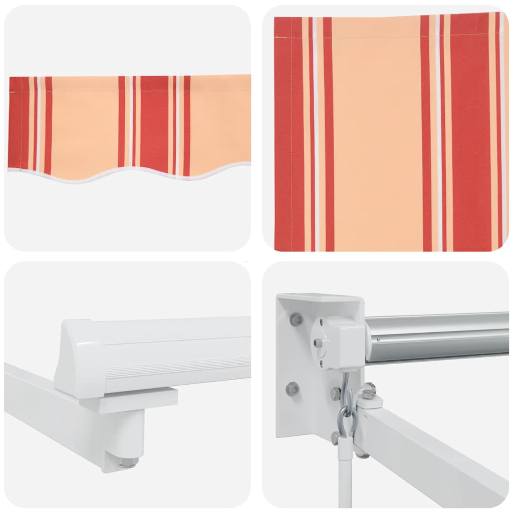 Manuell Uttrekkbar Markise i Gul og Oransje 500 x 300 cm