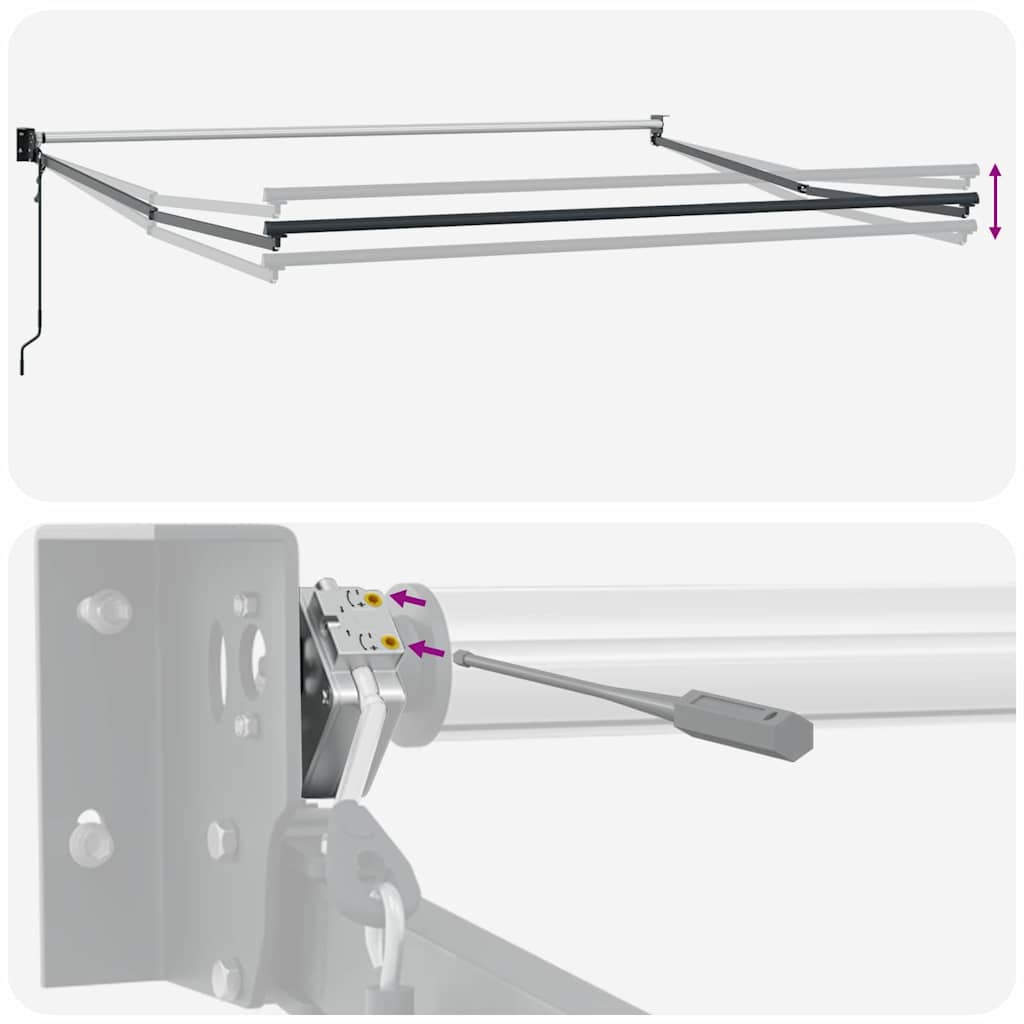 Automatisk Utrekkbar Markise med Flerfargede Striper 500 x 300 cm