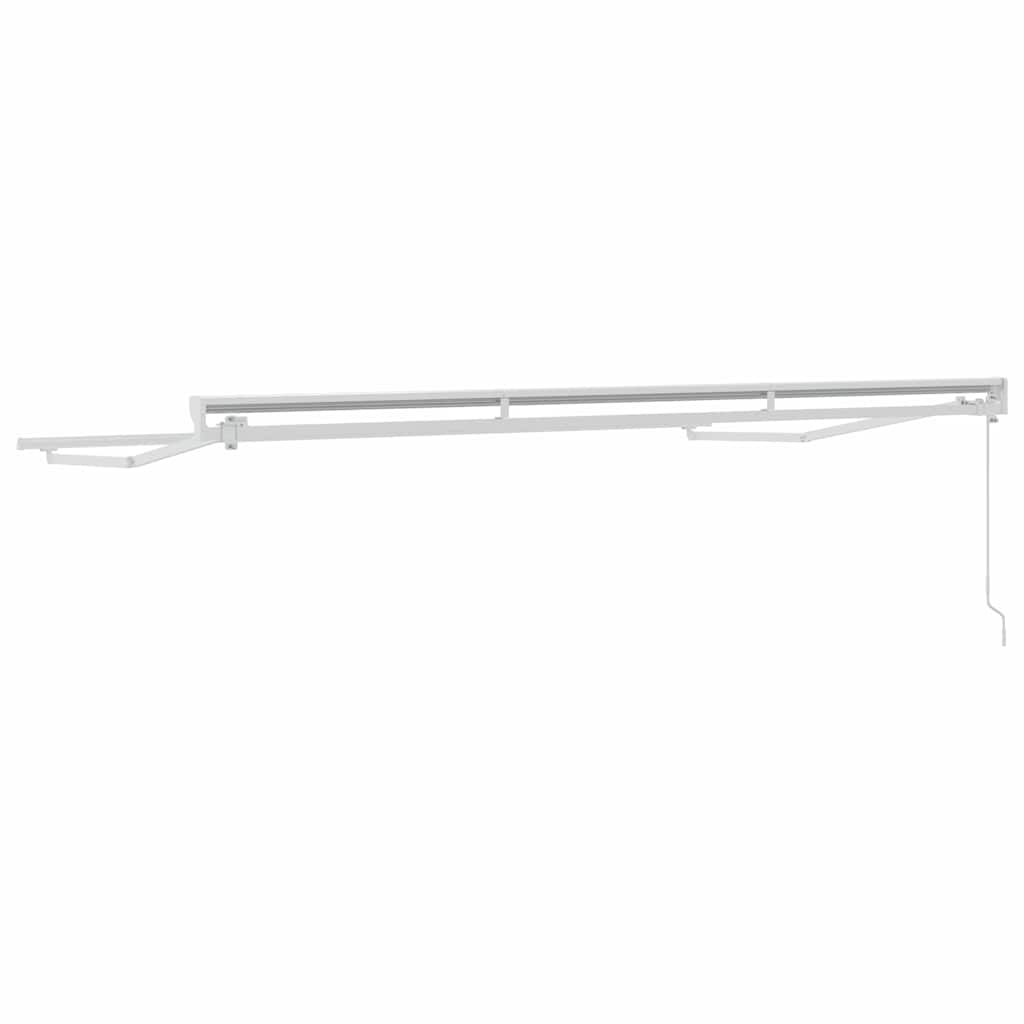 Markiseramme Hvit 3.5 x 2 m Pulverlakkert stål og aluminium