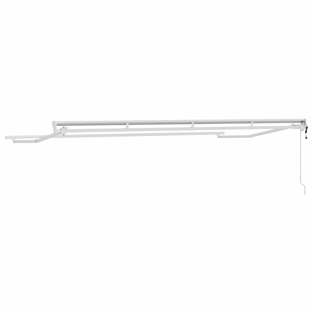 Markiseramme Hvit 4 x 2 m Pulverlakkert stål og aluminium