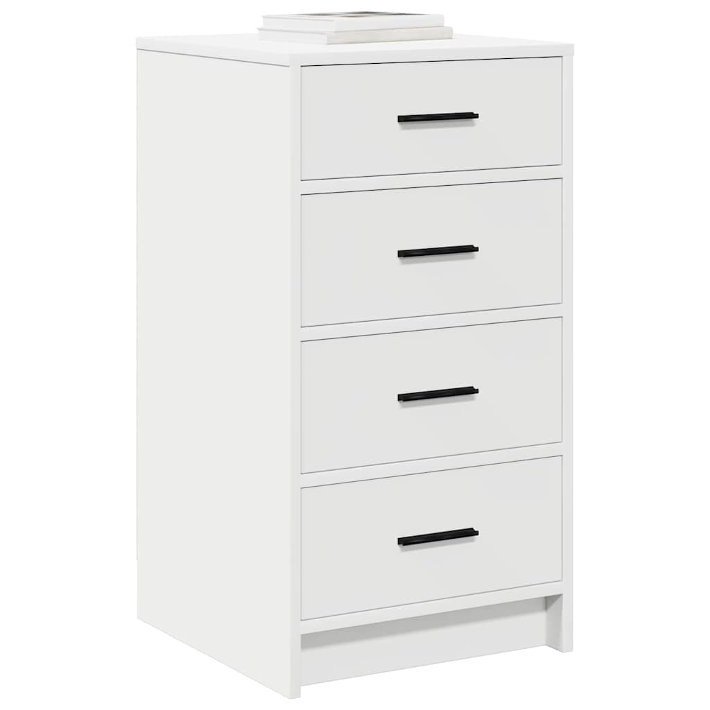 Serviesskap med skuff Hvit 40 x 41 x 75 cm Konstruert tre