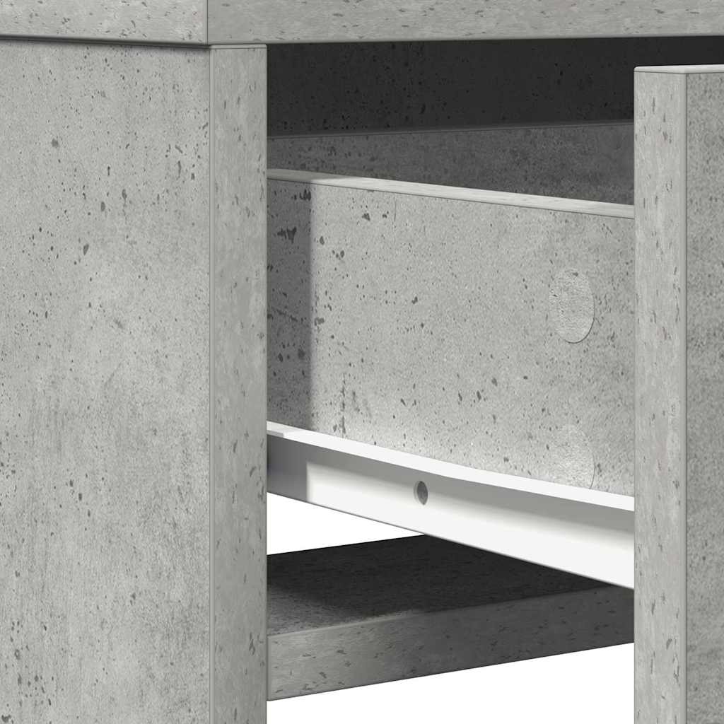 Sminkebord med skuff Betonggrå 50 x 41 x 135 cm Konstruert tre
