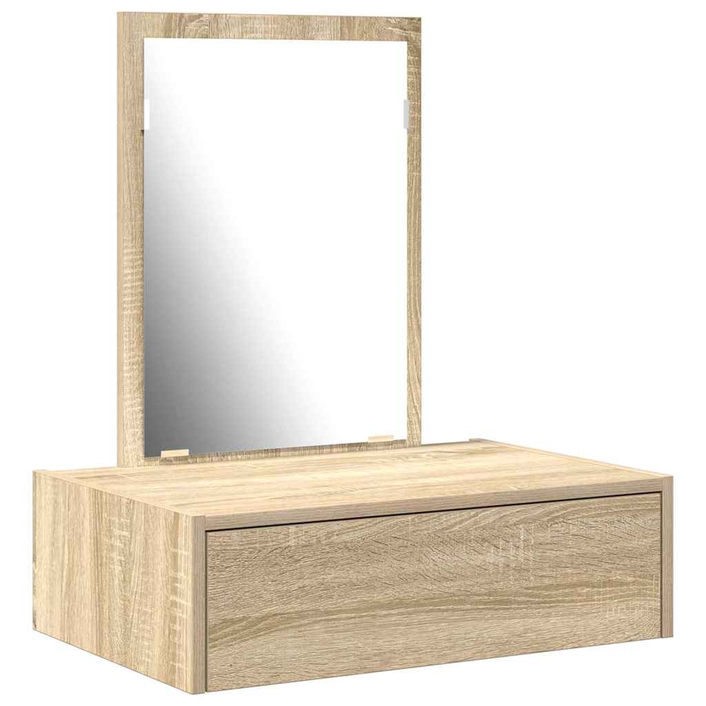 Vegghengt sminkebord Sonoma eik 60x40x70 cm