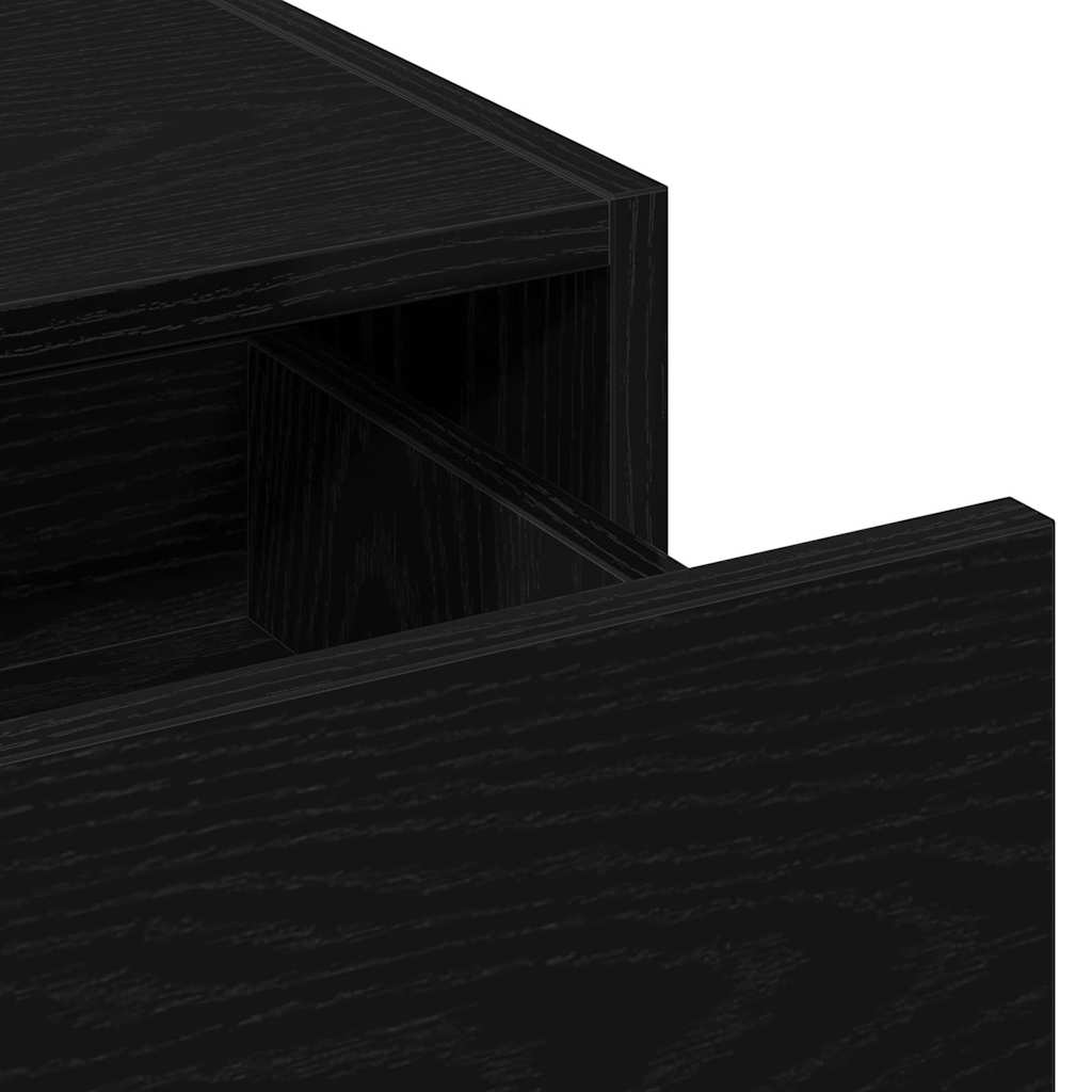Sminkebord med skuff Svart 100 x 40 x 70 cm Konstruert tre