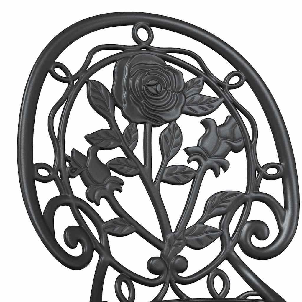 Hage Bistro Sett 3 pcs Svart Aluminium