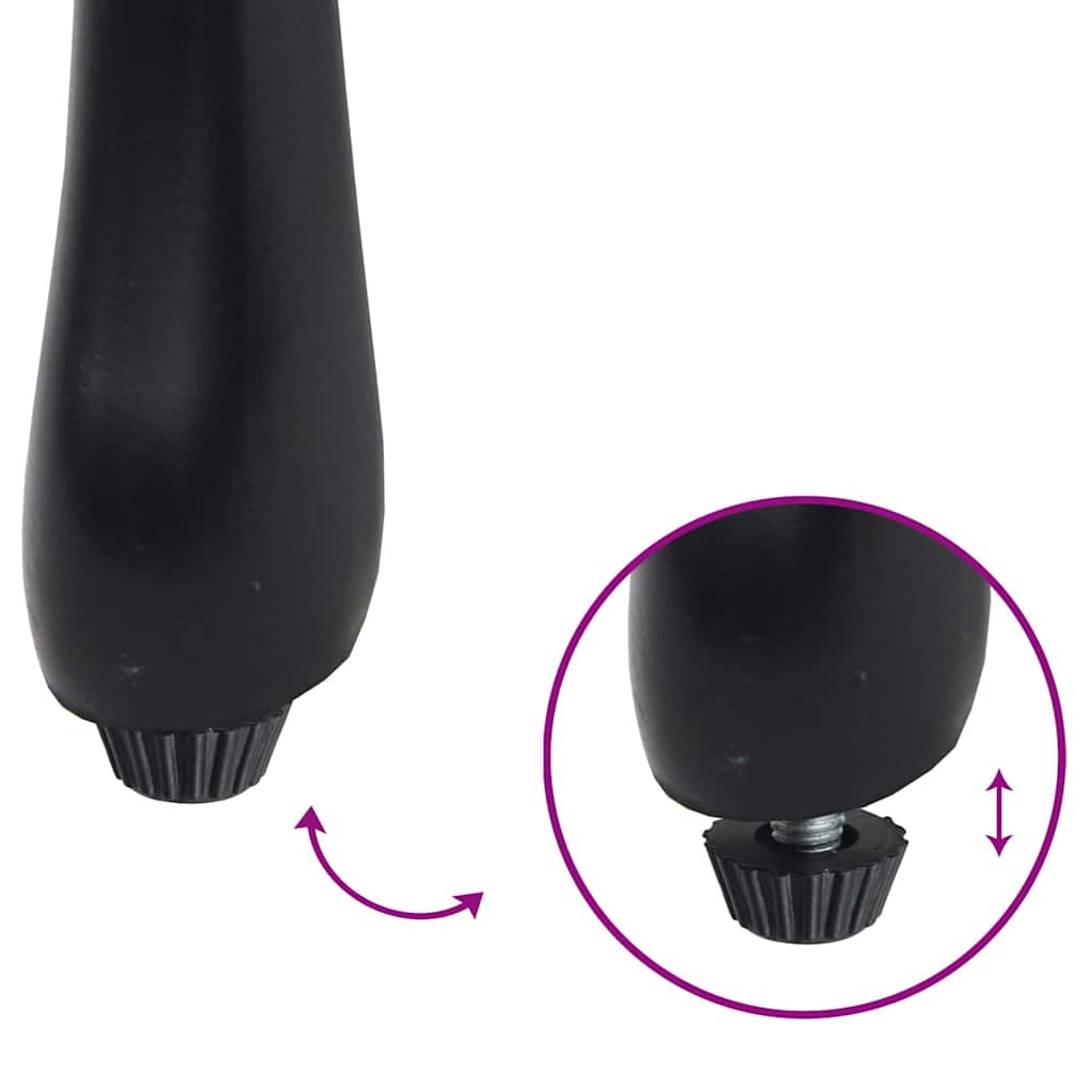 Hage Stol 2 pcs Svart 55 x 56.5 x 91cm Aluminium