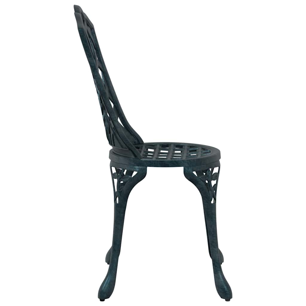 Hage Stol med pute 2 pcs grønn 55 x 56.5 x 91cm Aluminium