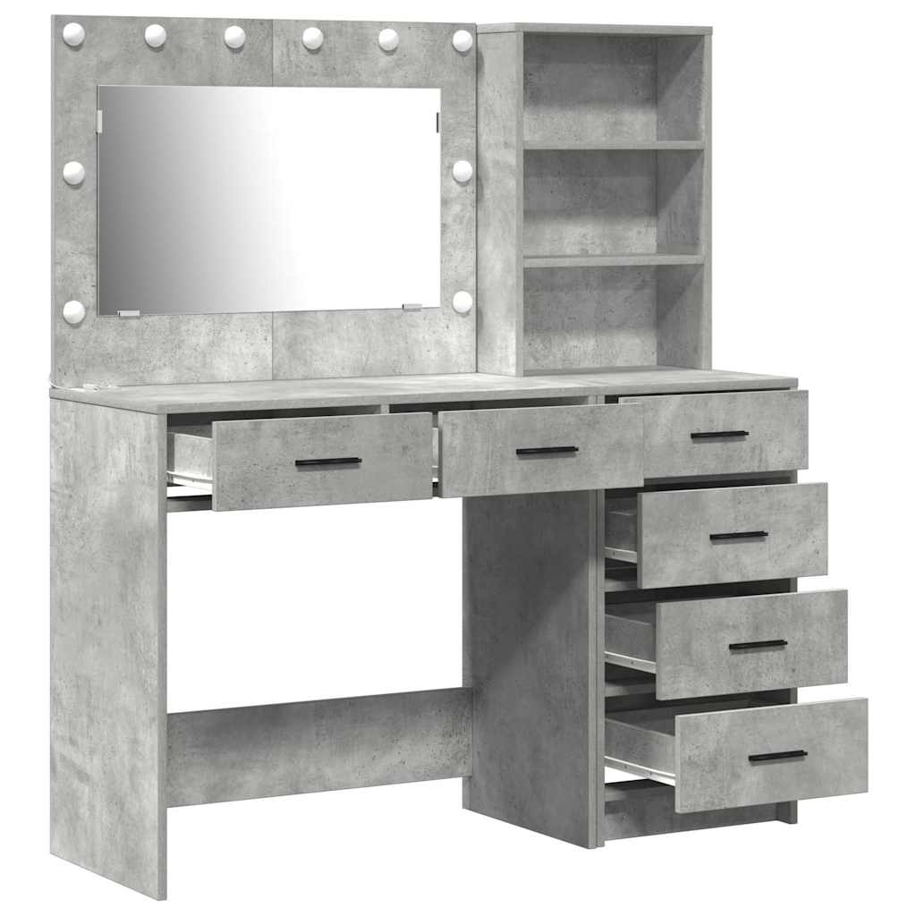 Sminkebord med skuff Grå 78.5 x 41 x 135 cm Konstruert tre