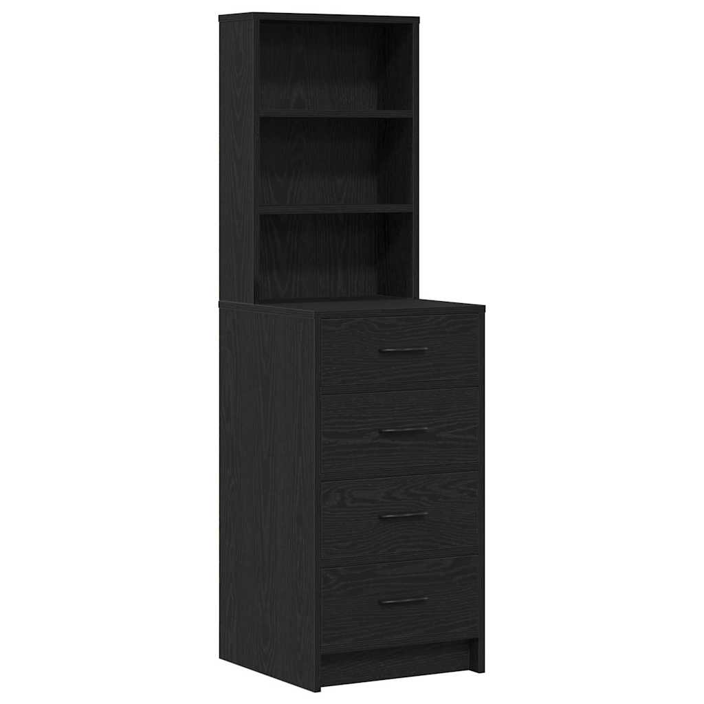 Sminkebord 3 pcs Svart 40 x 41 x 135 cm Konstruert tre