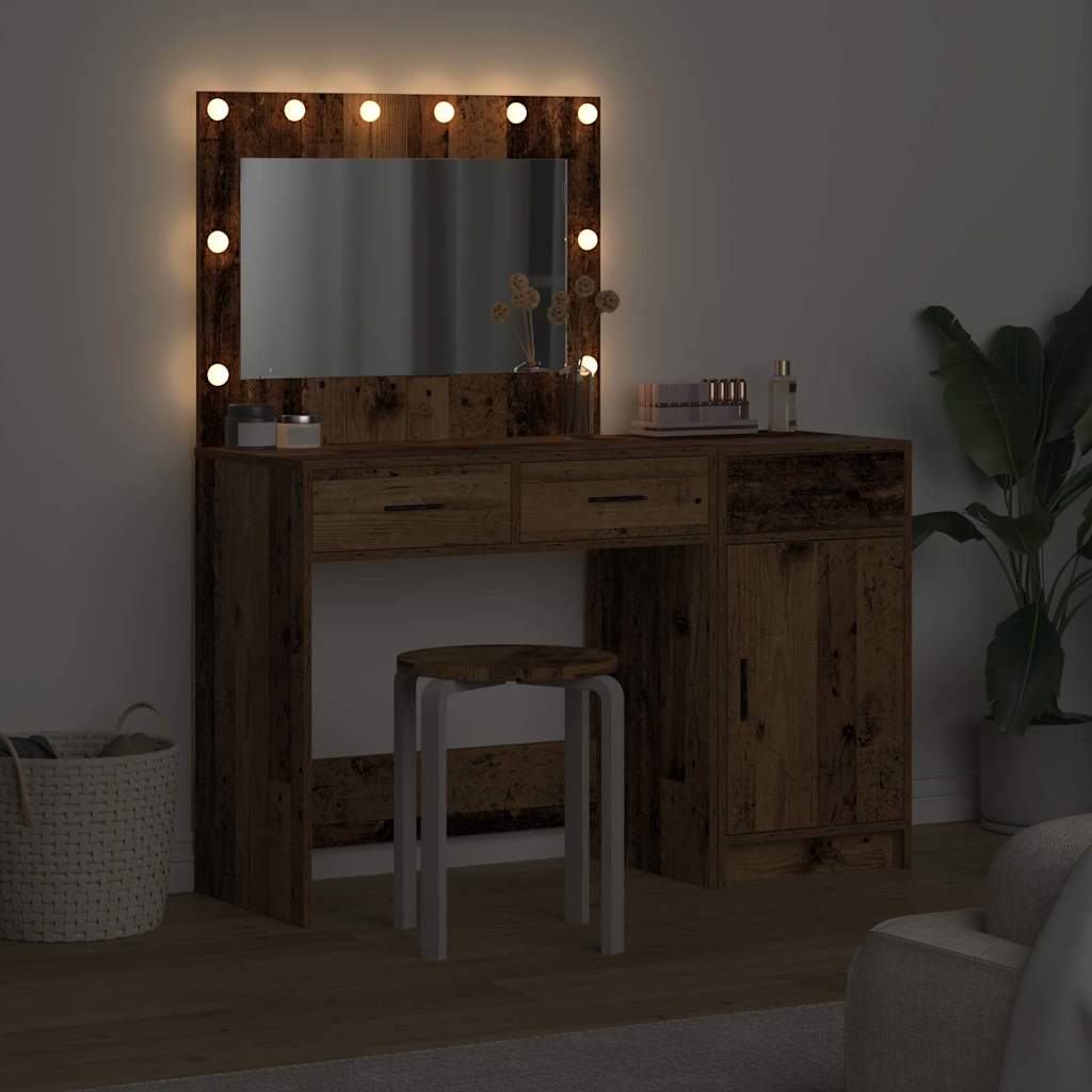 Sminkebord med skuff 2 pcs Brun 40 x 41 x 75 cm Konstruert tre