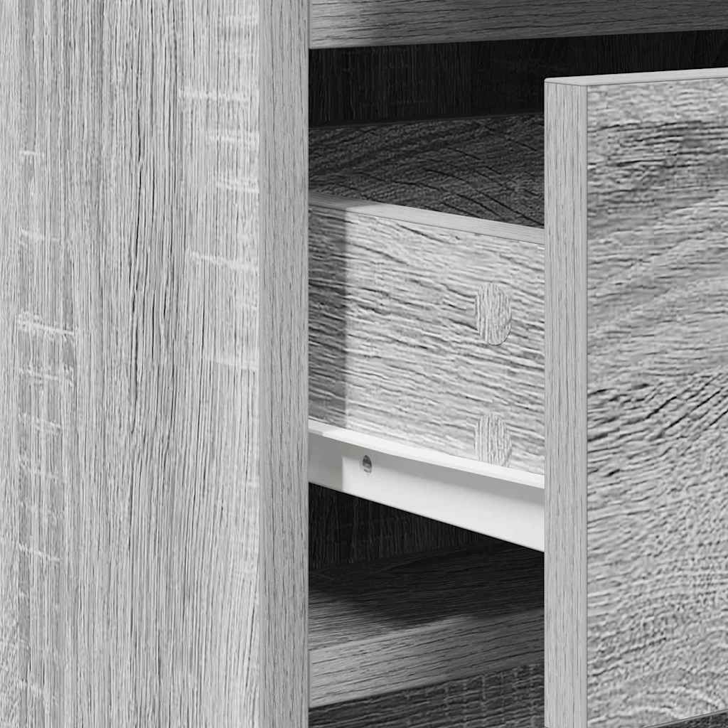 Sminkebord med skuff 3 pcs Grå 40 x 41 x 75 cm Konstruert tre