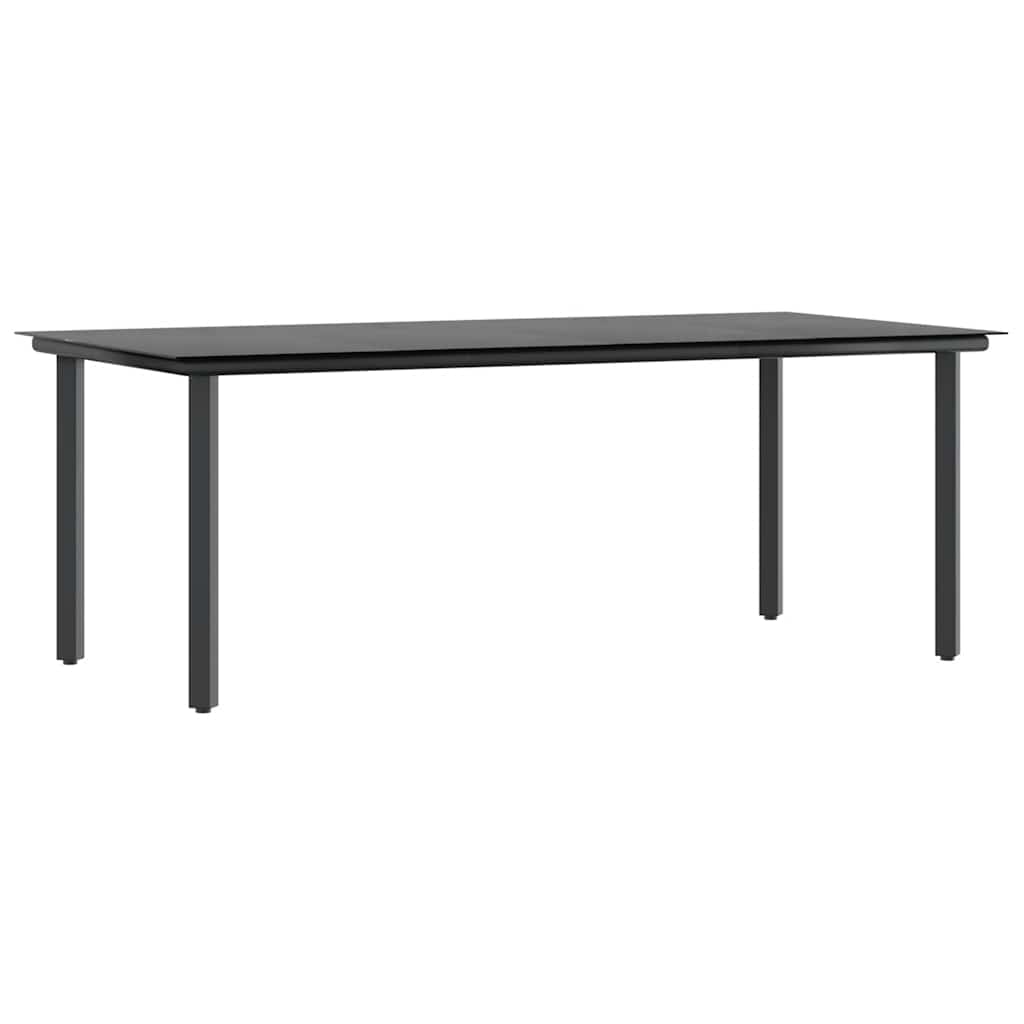 Hagespisegruppe 9 deler svart polyrotting glass