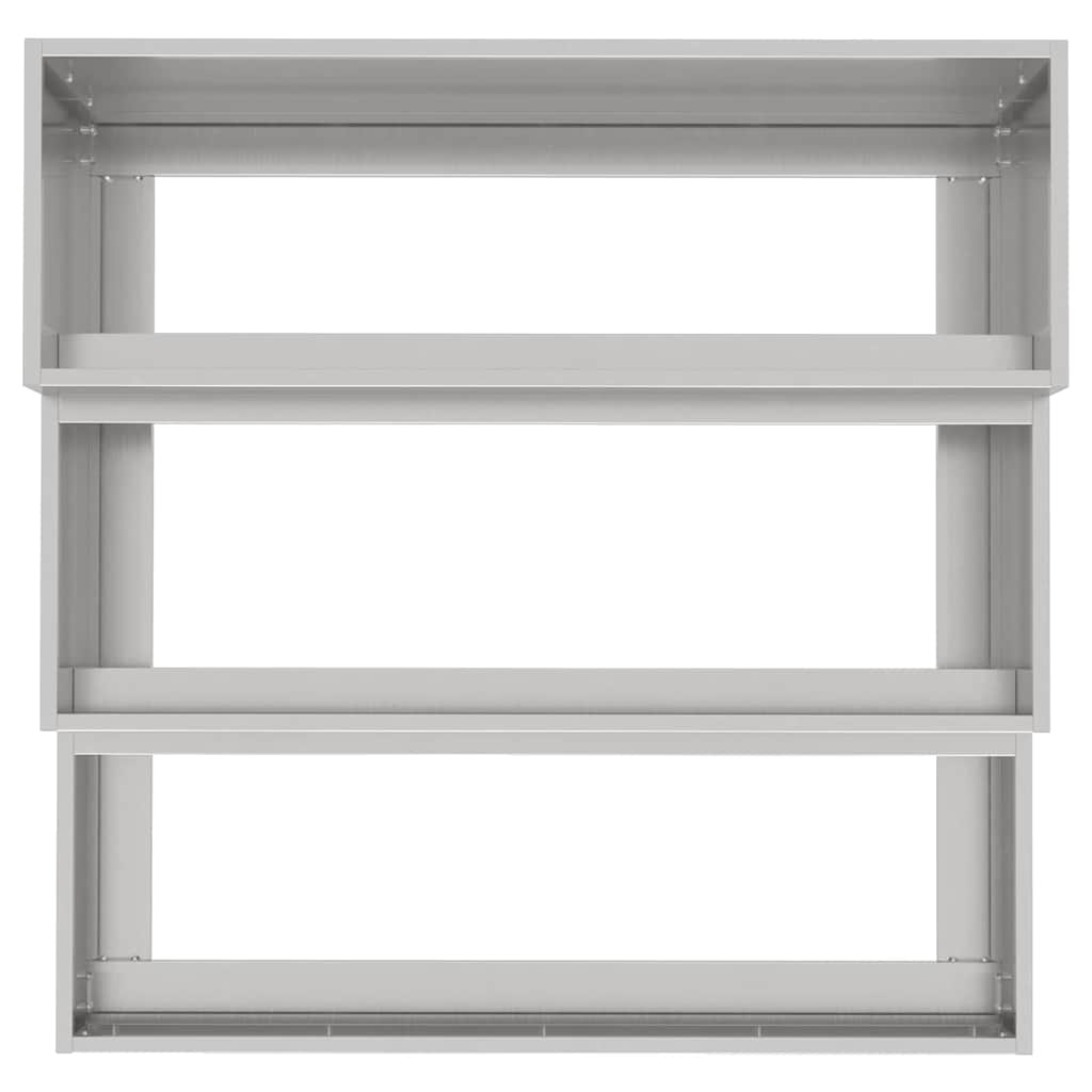 Hageblomsterpotte sølv 90 x 90 x 35 cm Rustfritt stål