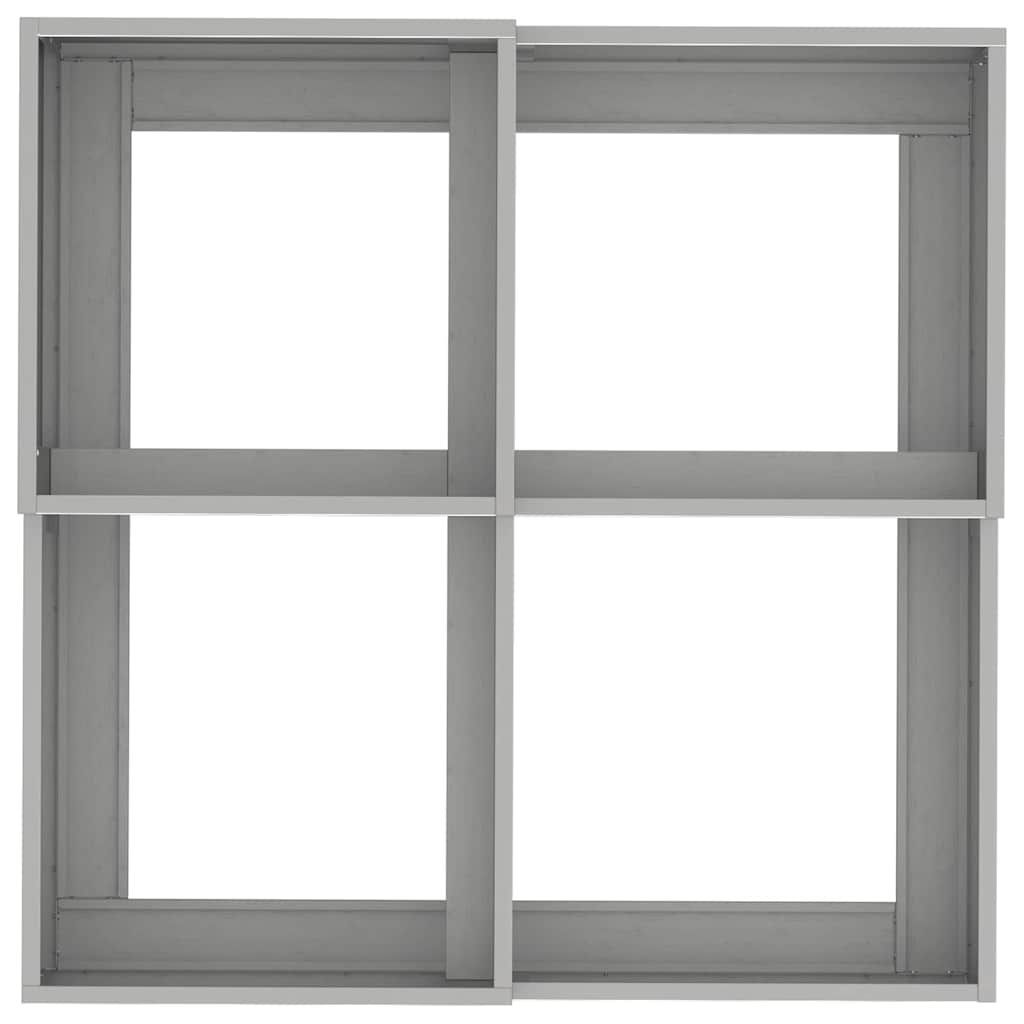 Hageblomsterpotte sølv 80 x 80 x 48 cm Rustfritt stål