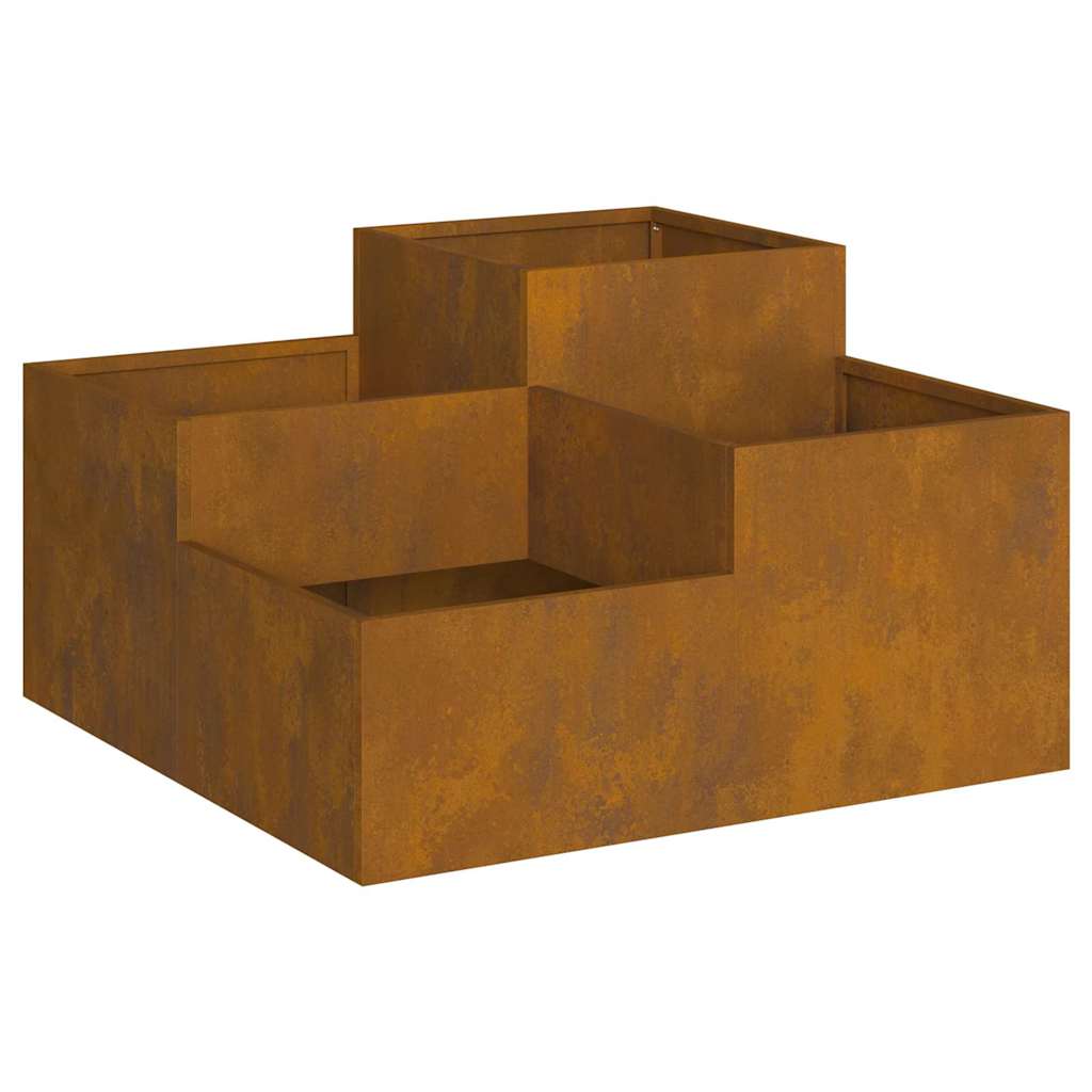 Hageblomsterpotte Rusten 80 x 80 x 48 cm Cortenstål