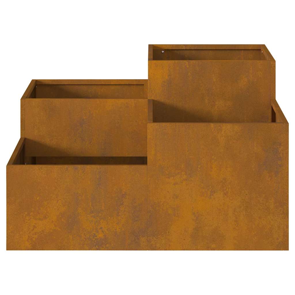 Hageblomsterpotte Rusten 80 x 80 x 48 cm Cortenstål