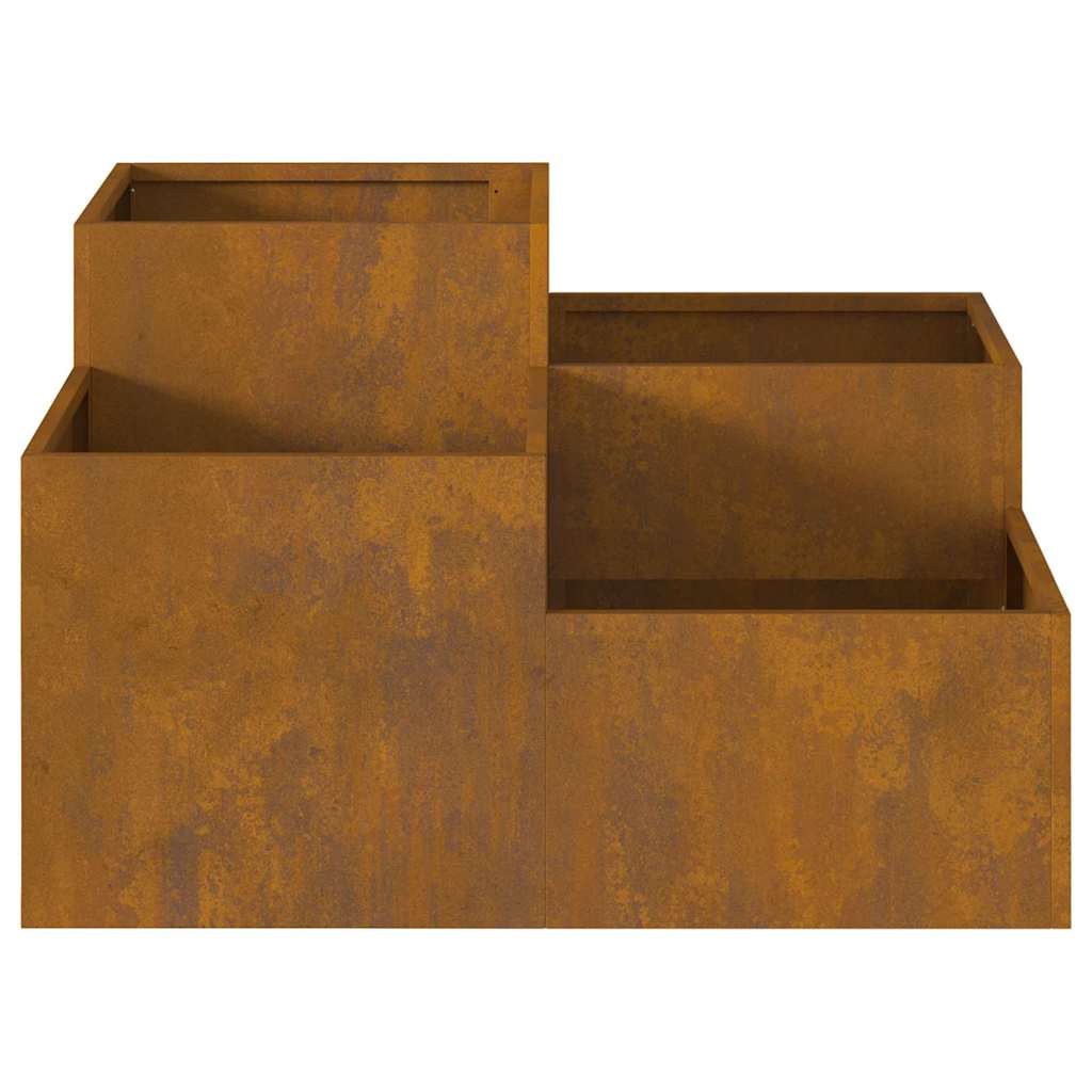 Hageblomsterpotte Rusten 80 x 80 x 48 cm Cortenstål