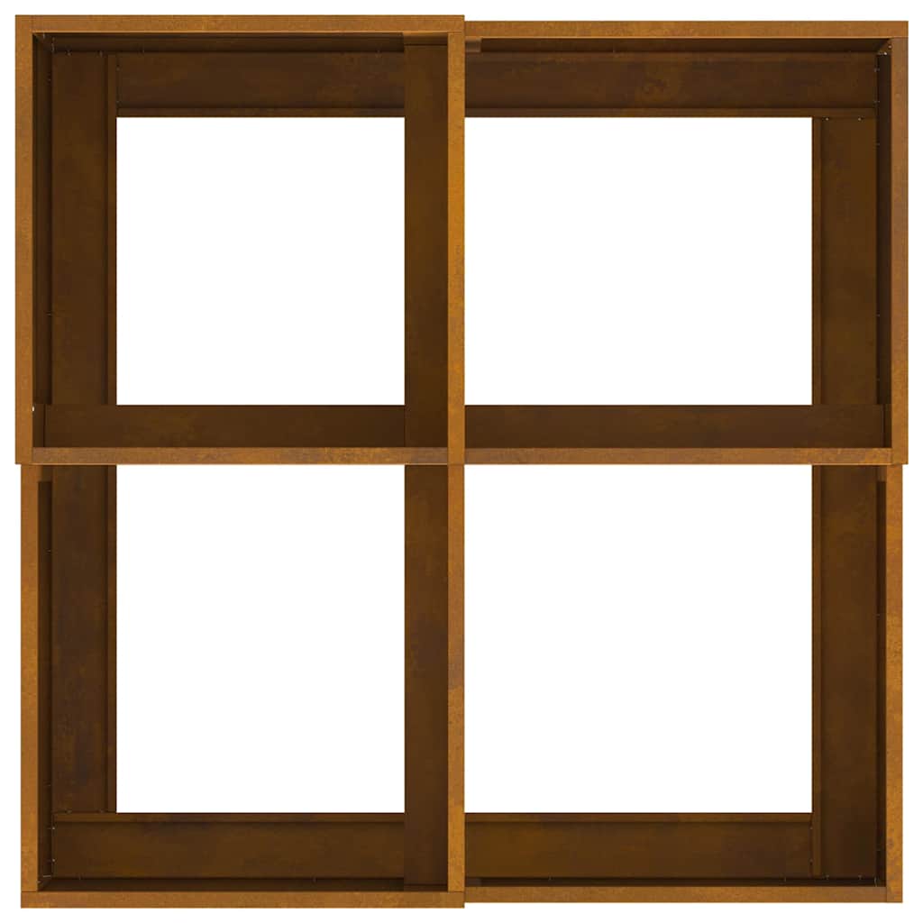 Hageblomsterpotte Rusten 80 x 80 x 48 cm Cortenstål