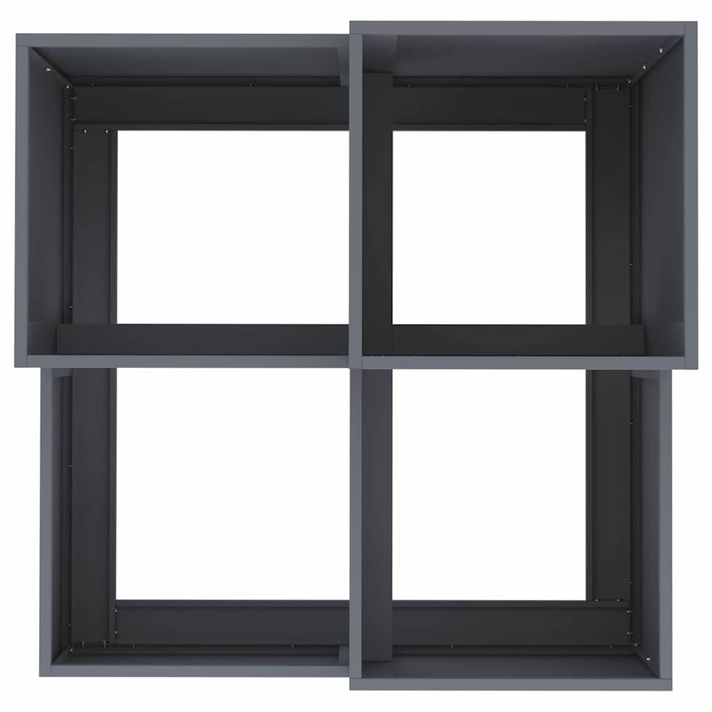 Hageblomsterpotte Antrasitt 80 x 80 x 60 cm Stål