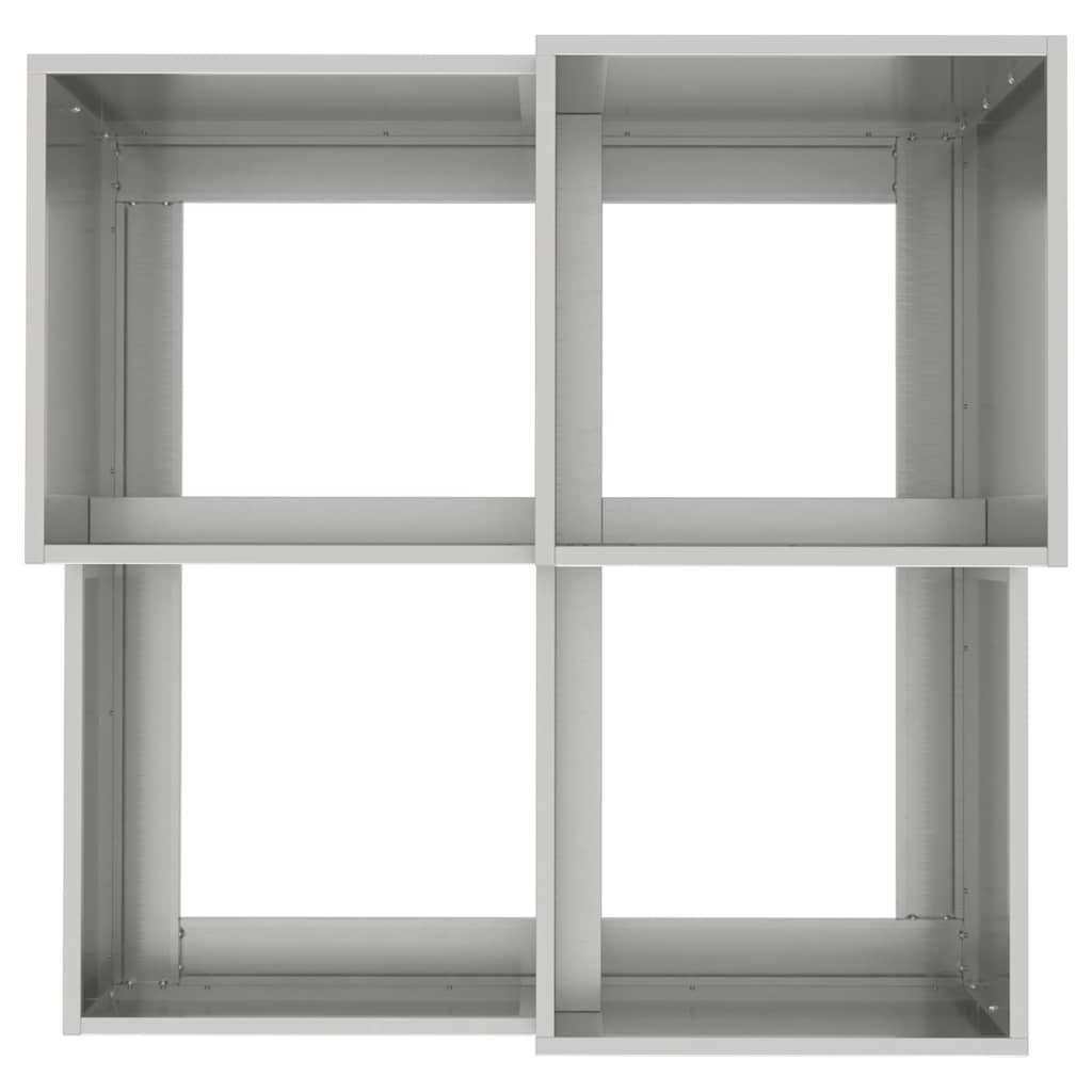 Hageblomsterpotte sølv 80 x 80 x 60 cm Rustfritt stål